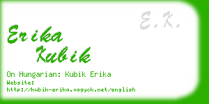 erika kubik business card